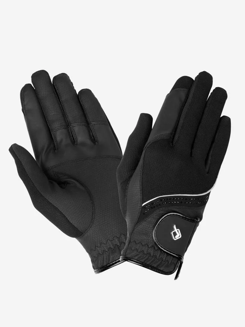 LeMieux Crystal Riding Gloves in Black